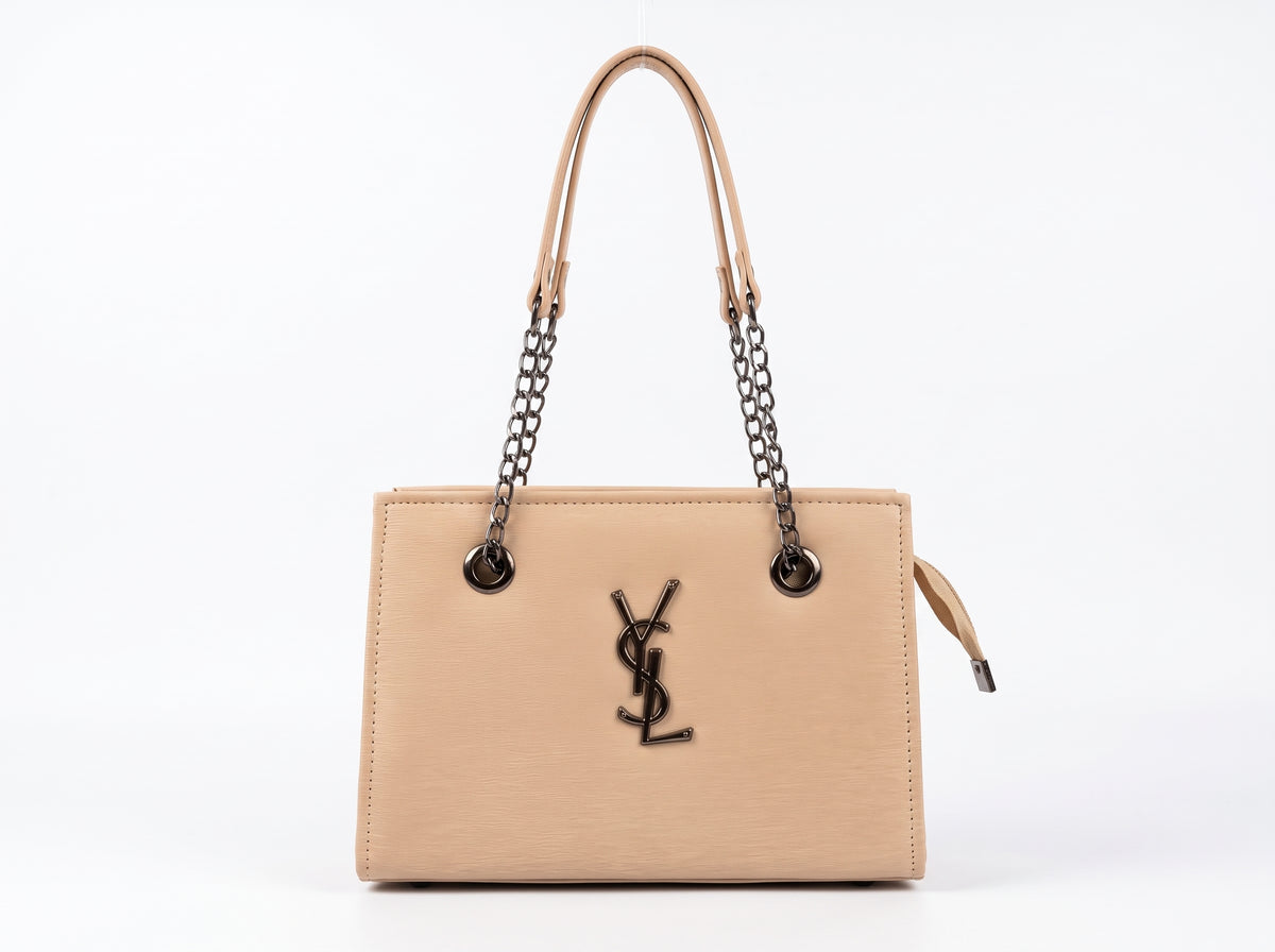 YSL Textured Chain-Strap Structured Tote & Crossbody Bag
