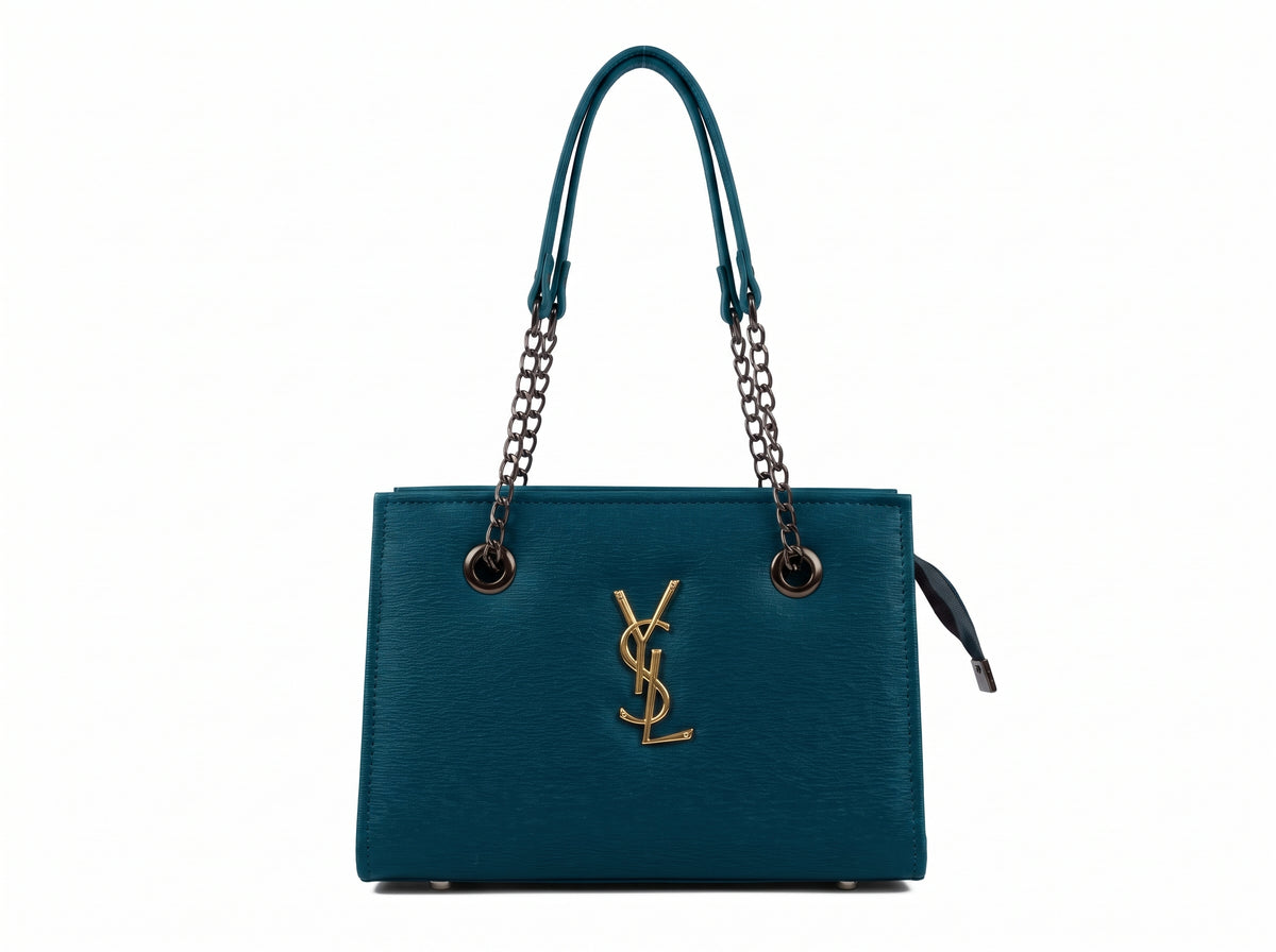YSL Begie Textured Chain-Strap Structured Tote & Crossbody