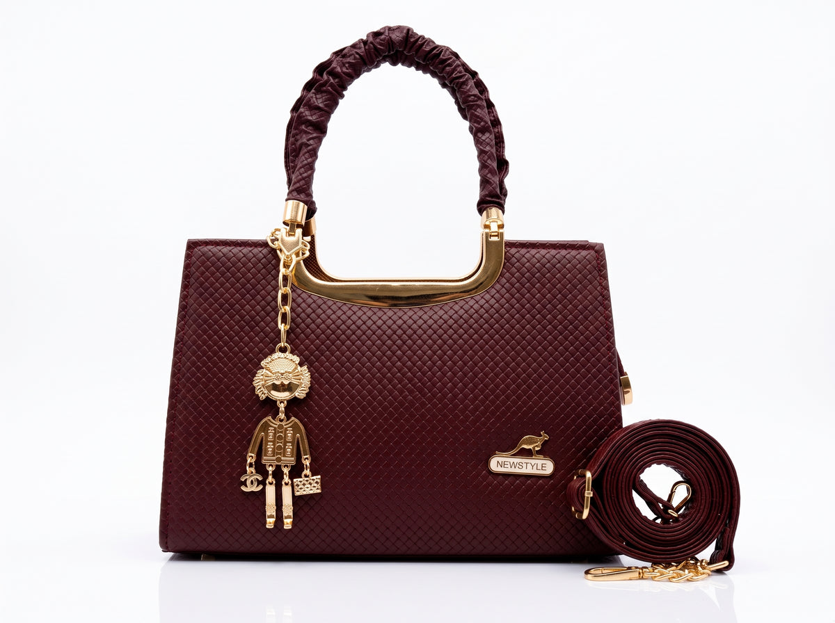 Woven Structured Top Handle & Crossbody Bag