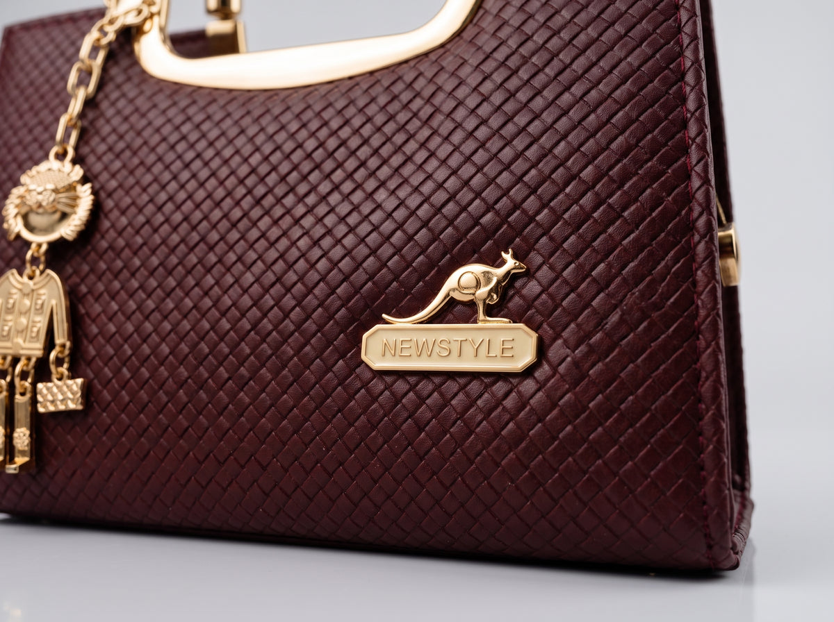 Woven Structured Top Handle & Crossbody Bag