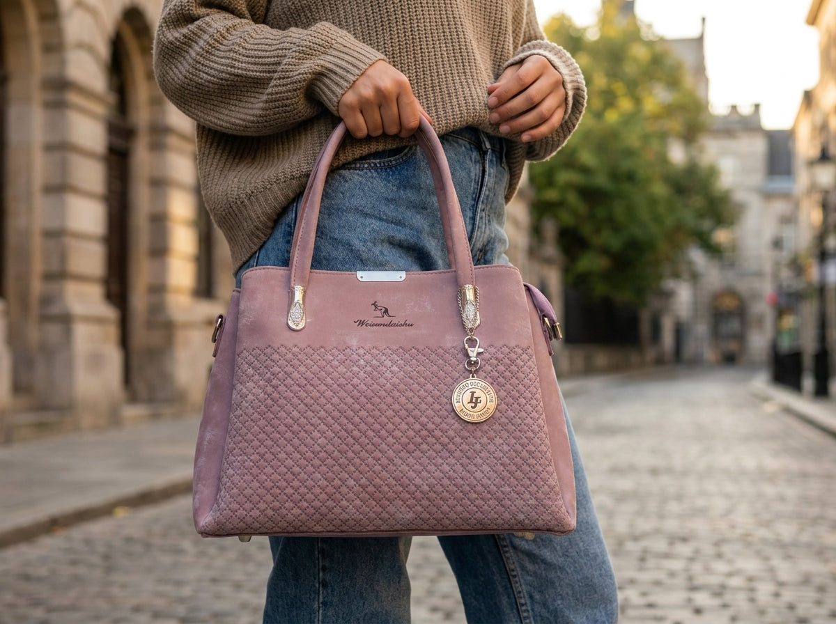 Pista Quilted Suede Structured Tote & Crossbody