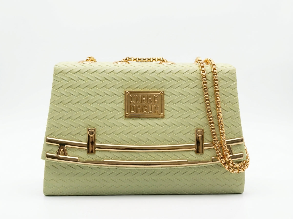 Cream Woven Texture Flap Crossbody & Shoulder Bag